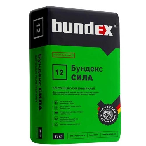 Изображение Клей плиточный Бундекс Сила 25 кг (48шт/пал) РОССИЯ